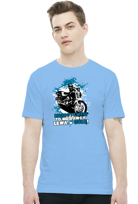 Motocykliści to nie dawcy - Lewa w Górę! - Męska koszulka motocyklowa
