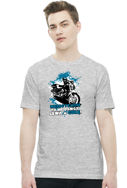 Motocykliści to nie dawcy - Lewa w Górę! - Męska koszulka motocyklowa