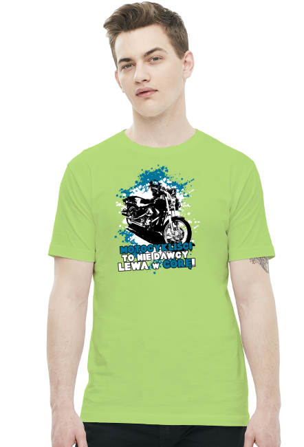 Motocykliści to nie dawcy - Lewa w Górę! - Męska koszulka motocyklowa