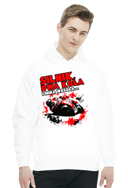 Silnik, dwa koła i mina wesoła - Bluza motocyklowa