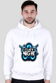 Bluza Biała Z kapturem Crazy Night
