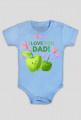 Body niemowlęce I love you dad apples