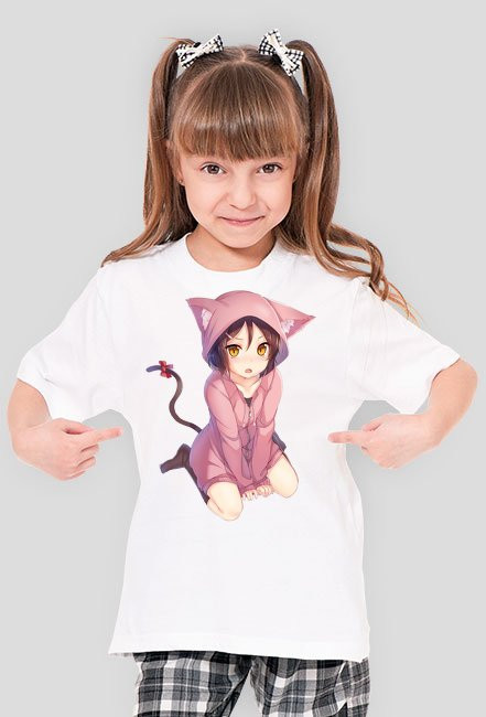 Koszulka dziewczęca biała - Anime
