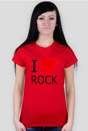 Koszulka dla fanki rocka I LOVE ROCK