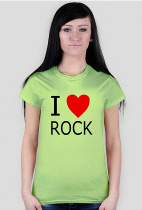 Koszulka dla fanki rocka I LOVE ROCK