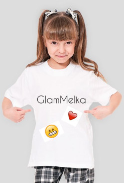Biały T-shirt dziecięcy GlamMelka