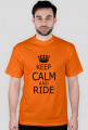 Koszulka dla fana motoryzacji KEEP CALM AND RIDE