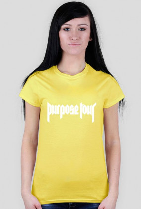 Koszulka damska - Purpose Tour (biały napis)