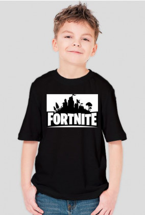 Fortnite Logo Koszulka Dziecięca Czarna