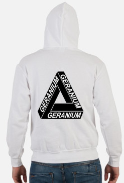 GERANIUM GERANIUM GERANIUM HOODIE WHITE