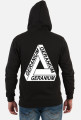 GERANIUM GERANIUM GERANIUM BLACK HOODIE