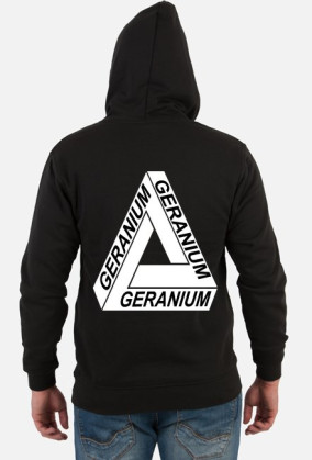 GERANIUM GERANIUM GERANIUM BLACK HOODIE