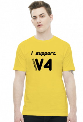i support V4 - Intermarium (koszulka męska) ciemna grafika