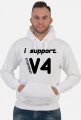 i support V4 - Intermarium (bluza męska kapturowa) ciemna grafika