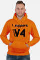 i support V4 - Intermarium (bluza męska kapturowa) ciemna grafika