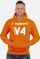 i support V4 - Intermarium (bluza męska kapturowa) jasna grafika