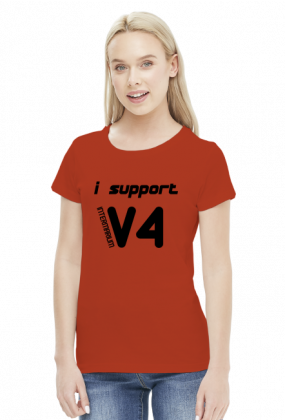 i support V4 - Intermarium (bluzka damska) ciemna grafika