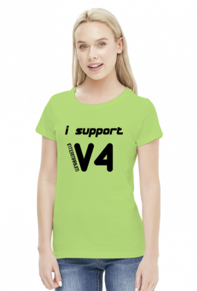 i support V4 - Intermarium (bluzka damska) ciemna grafika
