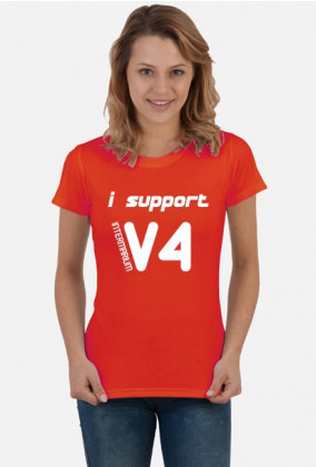 i support V4 - Intermarium (bluzka damska) jasna grafika