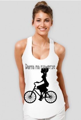 Koszulka damska - Dama na rowerze