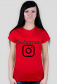 T-shirt damski - Instagram Red