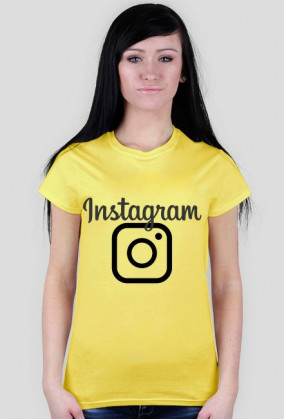 T-shirt damski - Instagram yellow