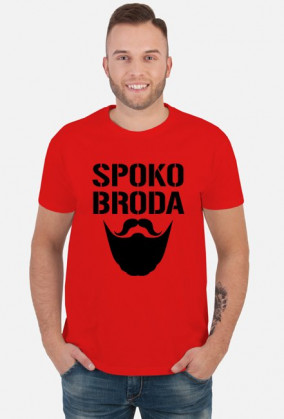 FUNPAL - SPOKO BRODA - koszulka męska czarny nadruk