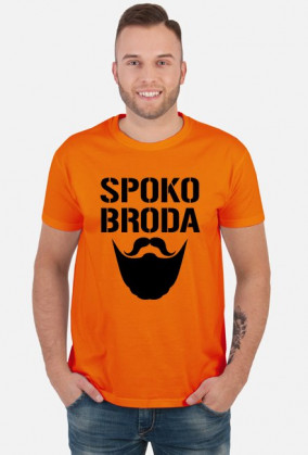 FUNPAL - SPOKO BRODA - koszulka męska czarny nadruk