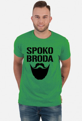 FUNPAL - SPOKO BRODA - koszulka męska czarny nadruk