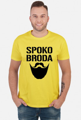 FUNPAL - SPOKO BRODA - koszulka męska czarny nadruk