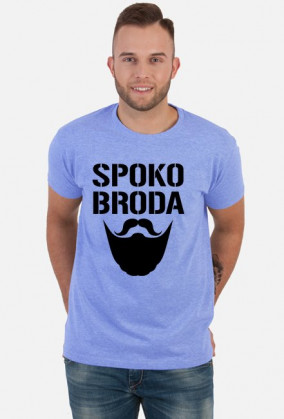 FUNPAL - SPOKO BRODA - koszulka męska czarny nadruk