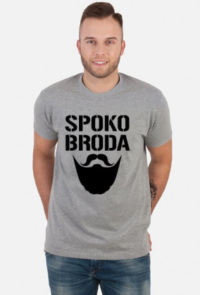 FUNPAL - SPOKO BRODA - koszulka męska czarny nadruk
