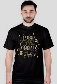 WO. T-shirt - Great Artist Steal - Graphic Designer GOLD