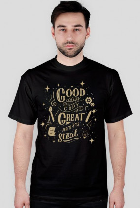 WO. T-shirt - Great Artist Steal - Graphic Designer GOLD
