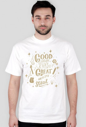WO. T-shirt - Great Artist Steal - Graphic Designer GOLD