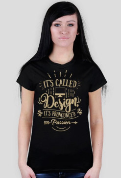 WO. T-shirt - Design is Passion - Graphic Design GOLD