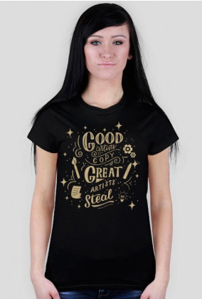 WO. T-shirt - Great Artist Steal - Graphic Designer GOLD