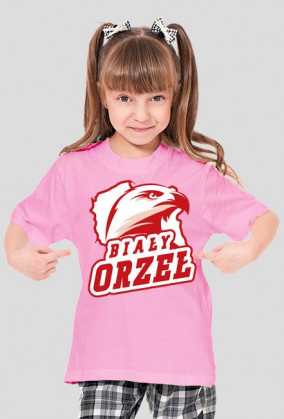 Koszulka patriotyczna dziewczęca Biały Orzeł