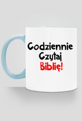 Kubek Codziennie Czytaj Biblię kolorowe ucho idealny na prezent
