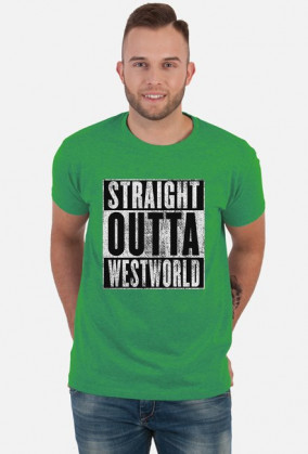 Straight Outta Westworld - koszulka męska