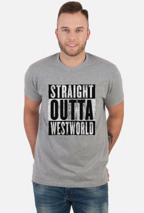Straight Outta Westworld - koszulka męska