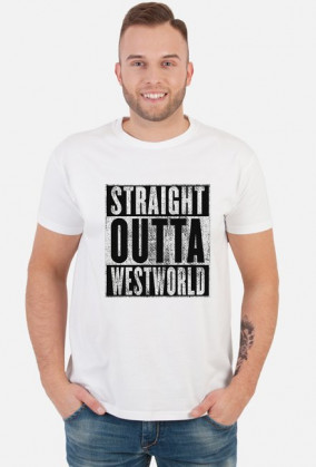 Straight Outta Westworld - koszulka męska