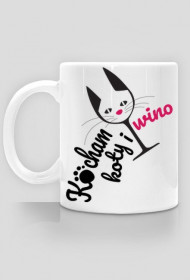 Kocham Koty i Wino - kubek