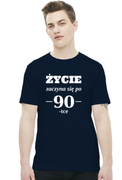 Koszulka Życie zaczyna się po 90-tce prezent na urodziny