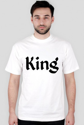 T-shrt męski "King" - biały