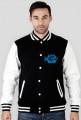Varsity jacket z nadrukiem - blue fish