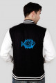 Varsity jacket z nadrukiem - blue fish