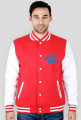 Varsity jacket z nadrukiem - blue fish
