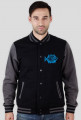 Varsity jacket z nadrukiem - blue fish