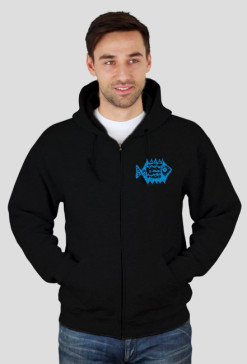 Rozpinana bluza z kapturem - blue fish